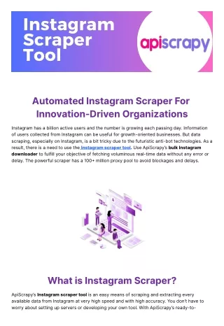 Instagram Scraper tool