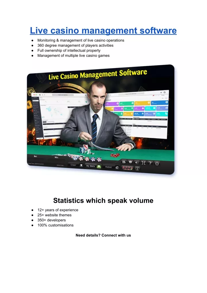 live casino management software