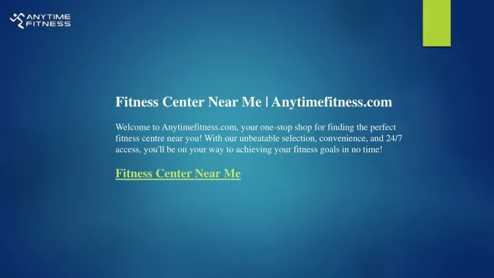 fitness center near me anytimefitness com welcome