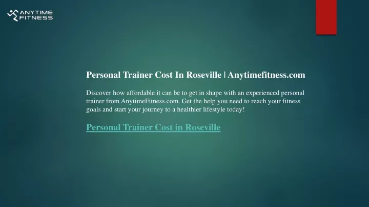 personal trainer cost in roseville anytimefitness