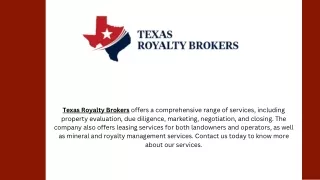 Sell Mineral Rights - Texas Royalty Brokers
