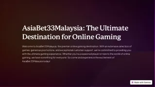 AsiaBet33Malaysia-The-Ultimate-Destination-for-Online-Gaming