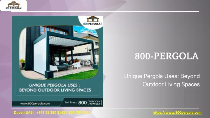 800 pergola