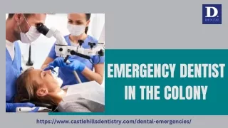 emergency dentist in the colony