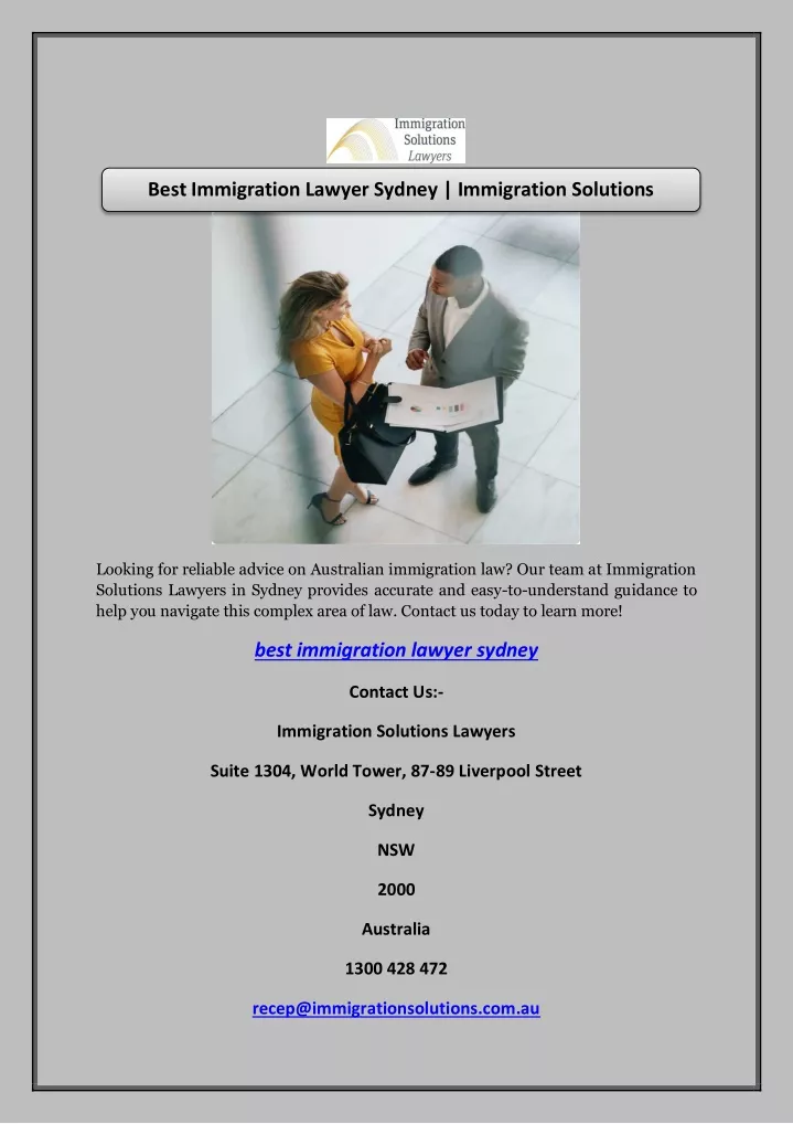 best immigration lawyer sydney immigration