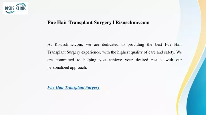 fue hair transplant surgery risusclinic com
