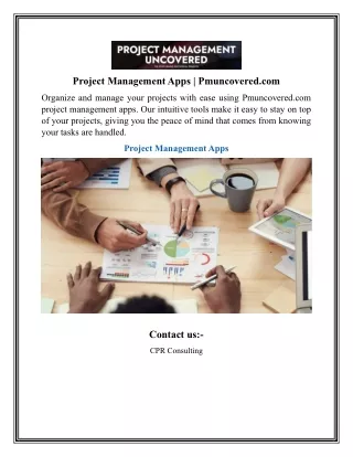 Project Management Apps  Pmuncovered