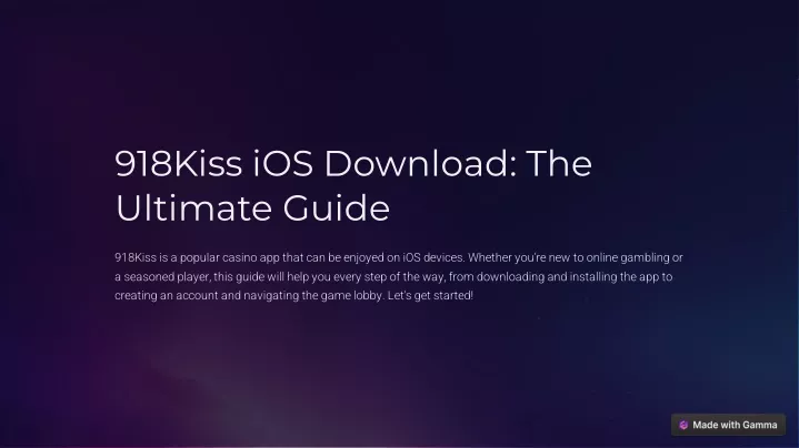 918kiss ios download the ultimate guide