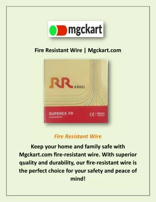 Fire Resistant Wire