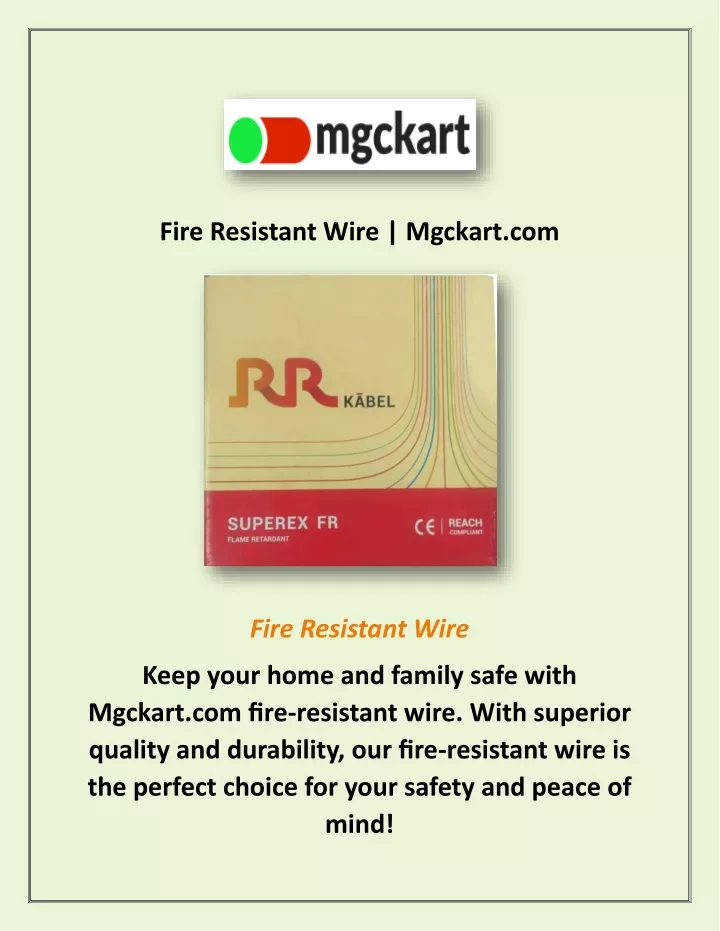 fire resistant wire mgckart com