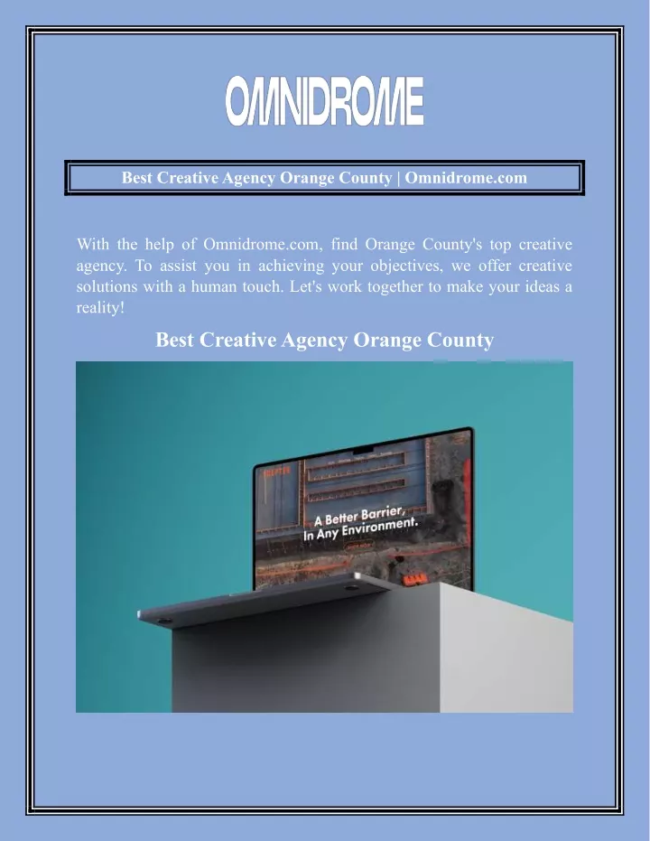 best creative agency orange county omnidrome com