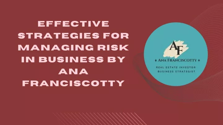 effective strategies for managing risk
