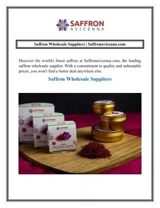 Saffron Wholesale Suppliers  Saffronavicenna.com