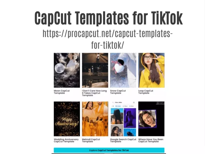 capcut templates for tiktok https procapcut