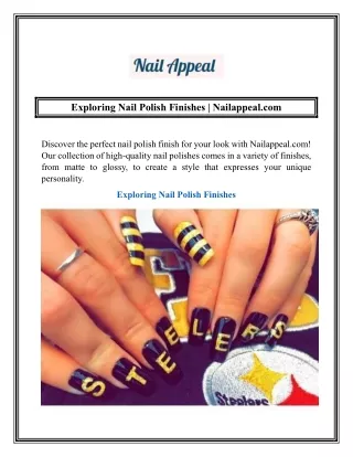 Exploring Nail Polish Finishes  Nailappeal.com