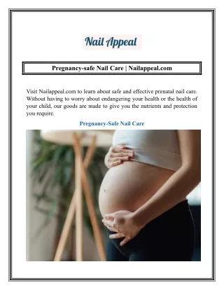 Pregnancy-safe Nail Care  Nailappeal.com