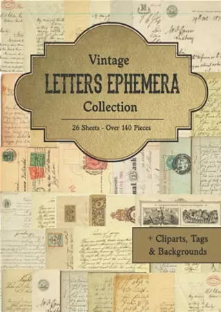 DOWNLOAD [PDF] Vintage Letters Ephemera Collection: One-Sided Decorative Pa