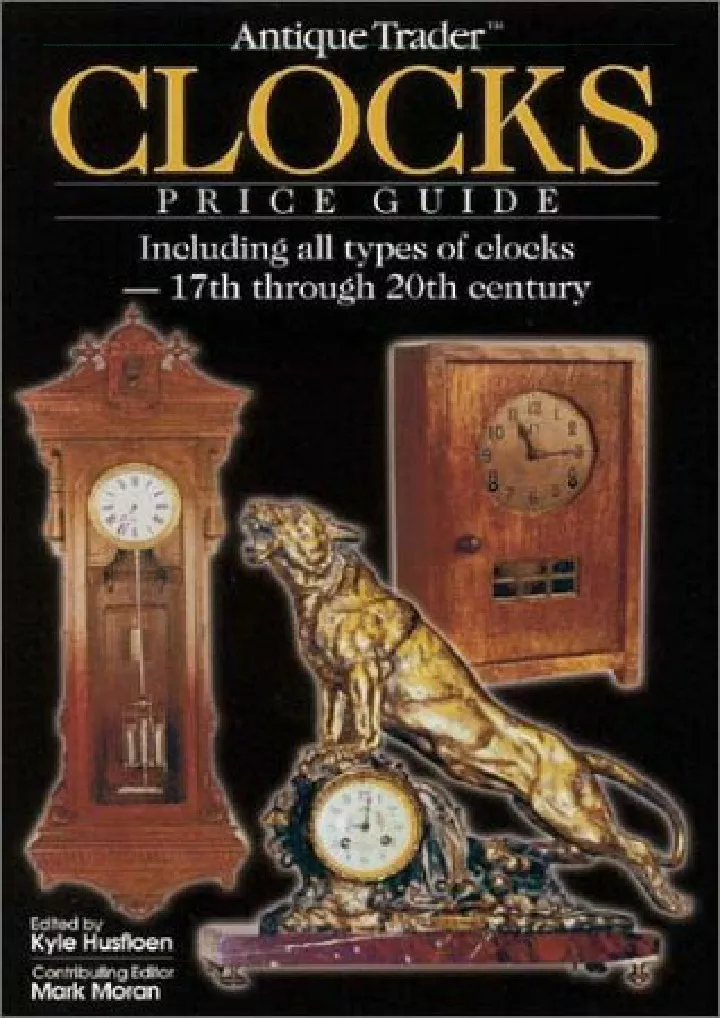 antique trader clocks price guide including