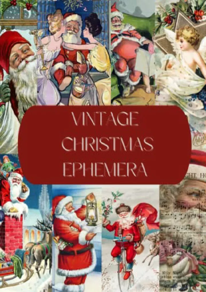 vintage christmas ephemera book antique christmas