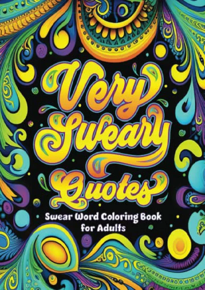 very sweary quotes swear word coloring book