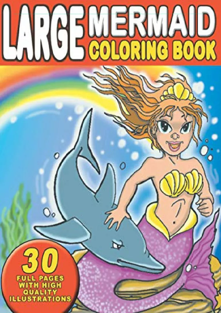large mermaid coloring book unique and cute