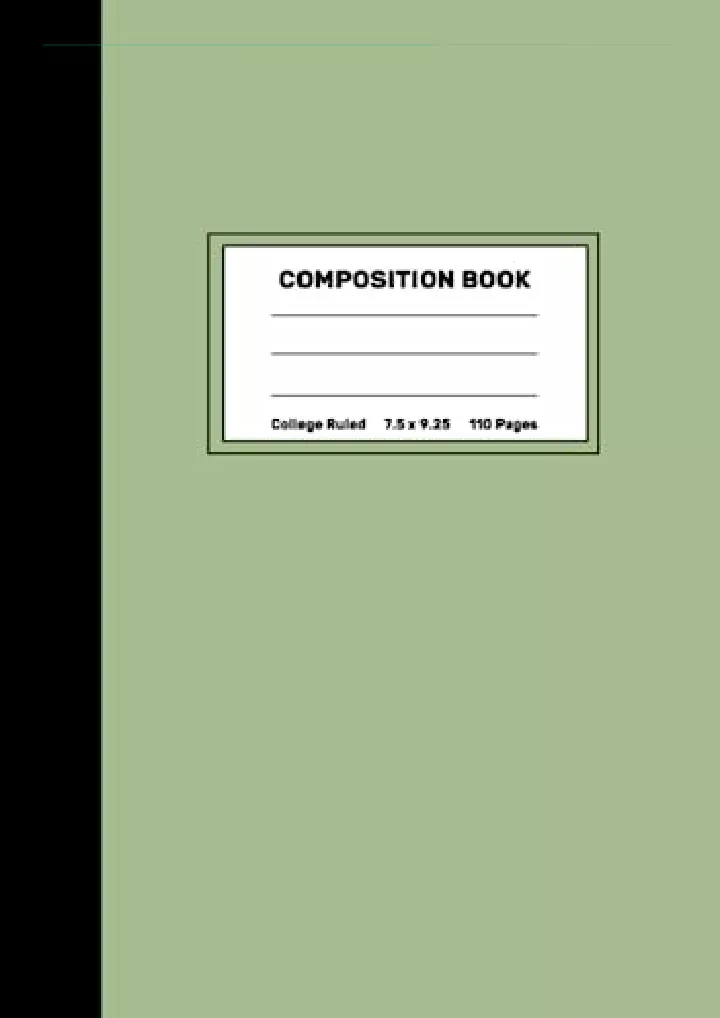 composition book sage green composition notebook