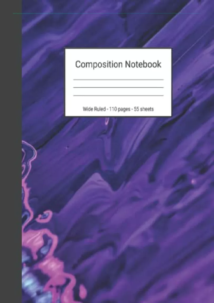 composition notebook wide ruled paper notebook
