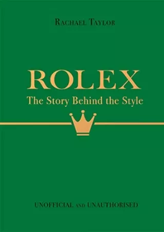 READ/DOWNLOAD Rolex (The Story Behind the Style) ebooks