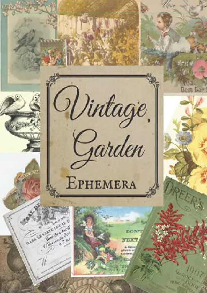 vintage garden ephemera a garden themed