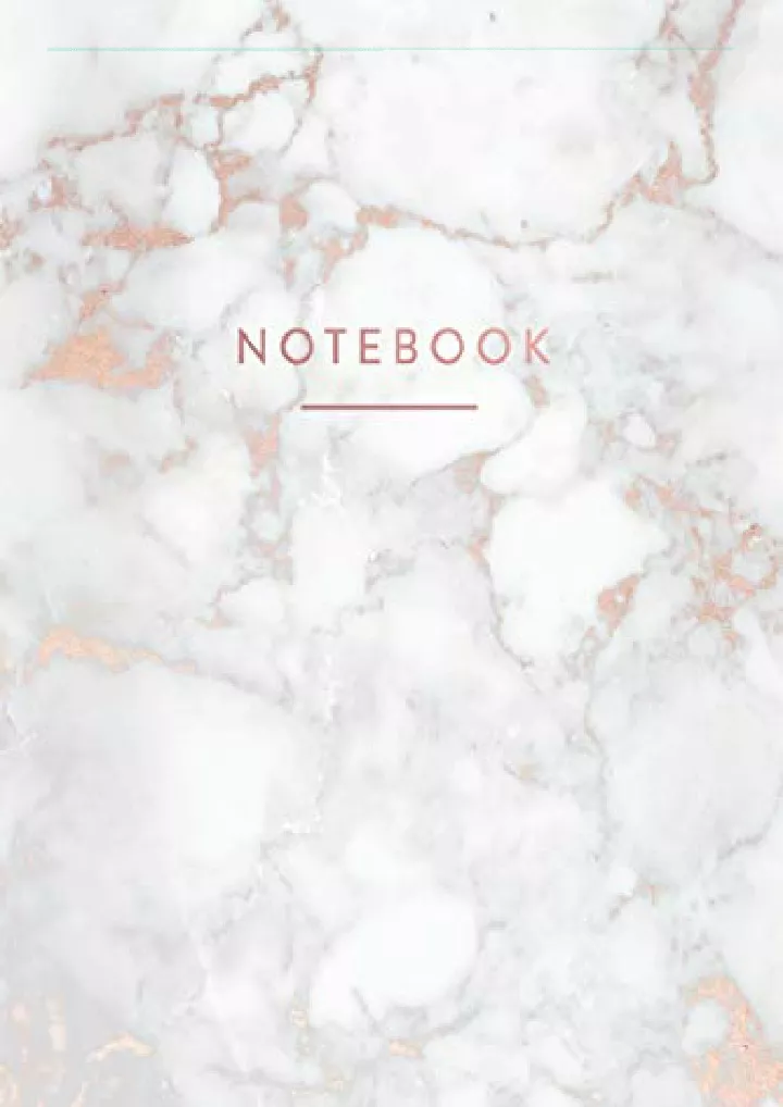 notebook beautiful white marble with rose gold