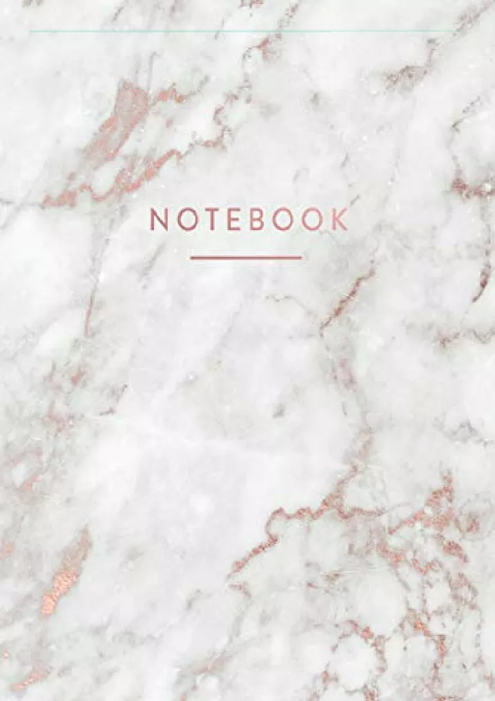 notebook elegant white marble with shiny rose