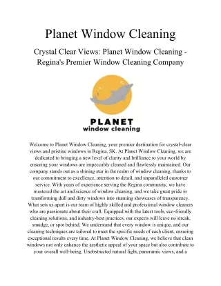 planet window cleaning