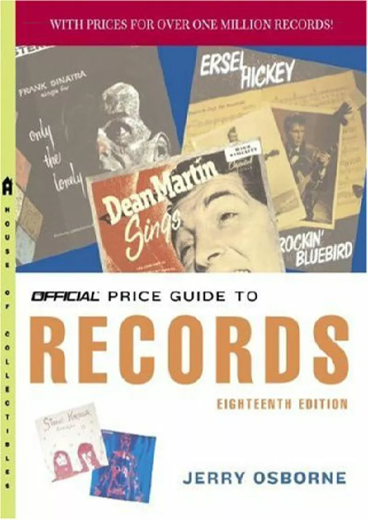 the official price guide to records 18th edition