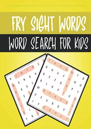 READ [PDF] Fry Sight Words Word Search For Kids: High-Frequency Words Puzzl