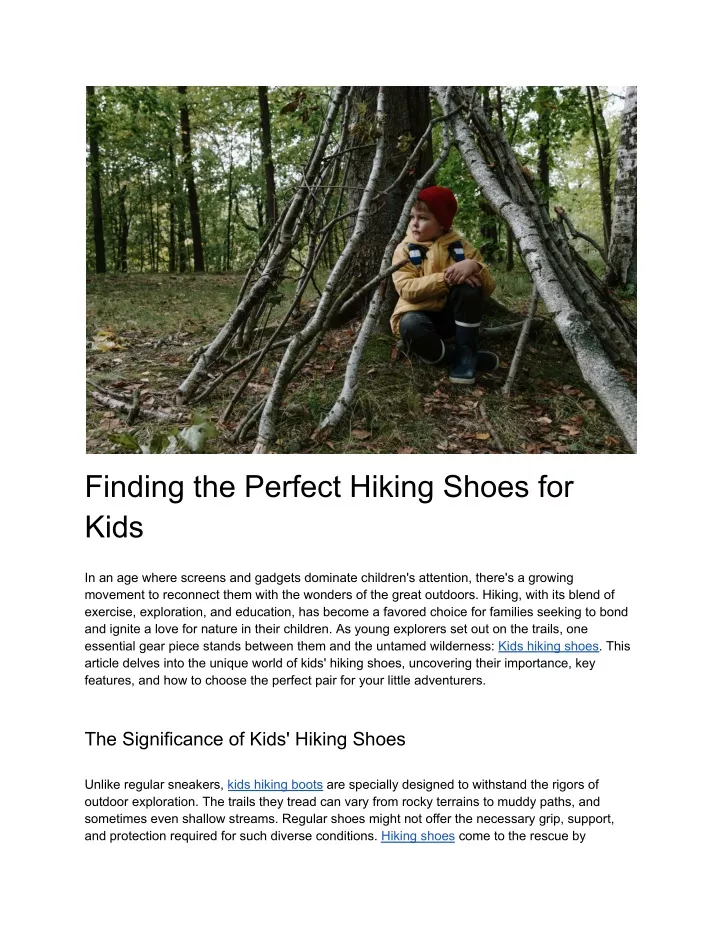 finding the perfect hiking shoes for kids
