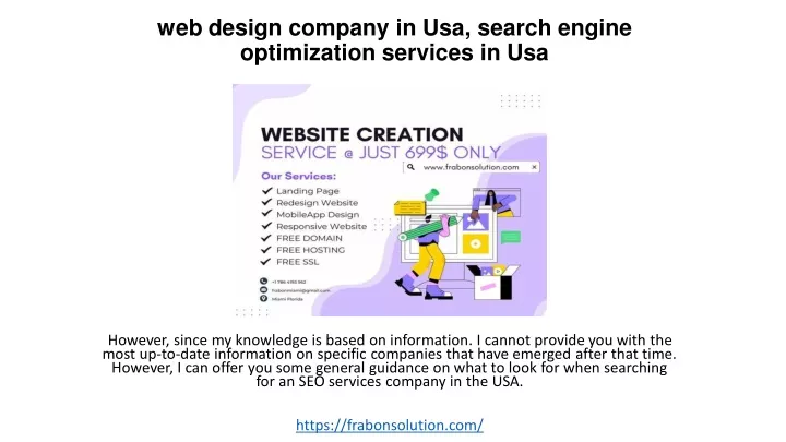 web design company in usa search engine