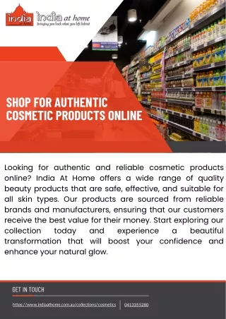 Shop for Authentic Cosmetic Products Online