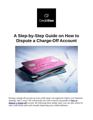 A Step-by-Step Guide on How to Dispute a Charge-Off Account