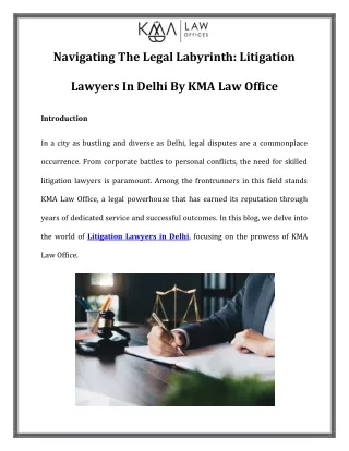 Litigation Lawyers in Delhi Call-9870270979