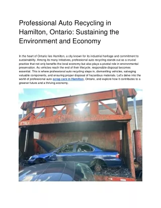 Professional Auto Recycling in Hamilton, Ontario_ Sustaining the Environment and Economy (1)