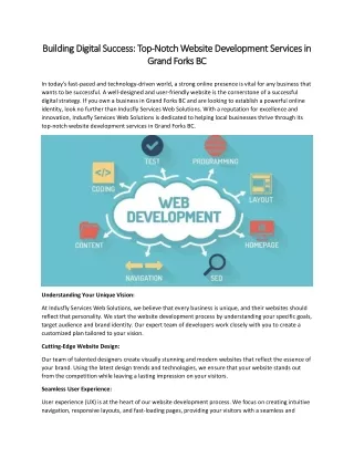 Building Digital Success: Top-Notch Website Development Services in Grand Forks