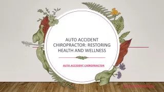 Expert Auto Accident Chiropractor for Effective Rehabilitation