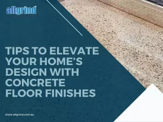 Enhance Your Home's Look: Concrete Floor Finish Ideas