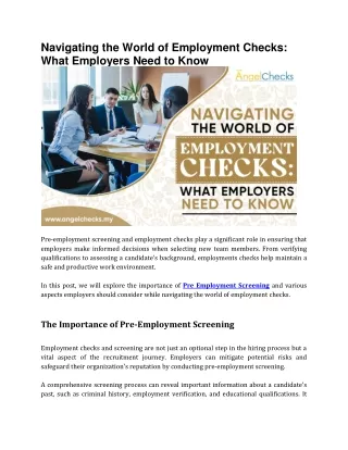 5. Navigating the World of Employment Checks_ What Employers Need to Know