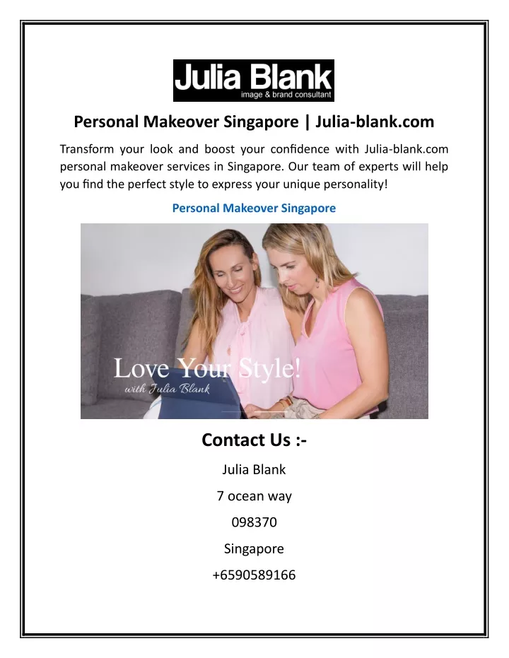 personal makeover singapore julia blank com