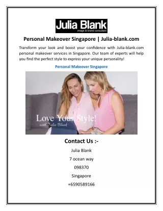 Personal Makeover Singapore | Julia-blank.com