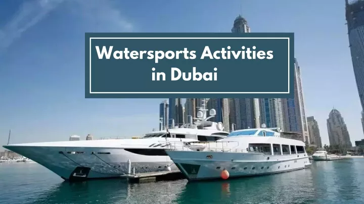 watersports activities in dubai
