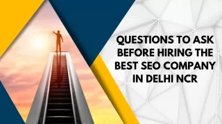 Questions to Ask Before Hiring the Best SEO Company in Delhi NCR