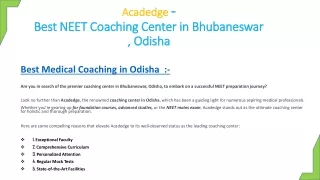 Top JEE Coaching Center in Bhubaneswar , Odisha - Acadedge
