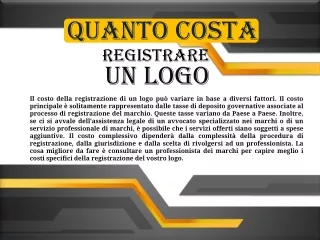 Quanto Costa Registrare Un Logo